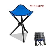 Messar Folding Tripod Stool, Portable Stable Travel Chair Tri-Leg Stool for Outdoor Travel Camping Fishing Hiking Mountaineering Gardening – Mini Size
