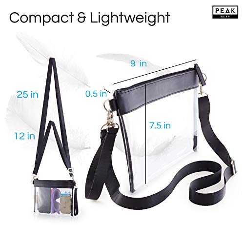 Peak Gear Clear Purse Stadium Approved Transparent Clutch Bag for