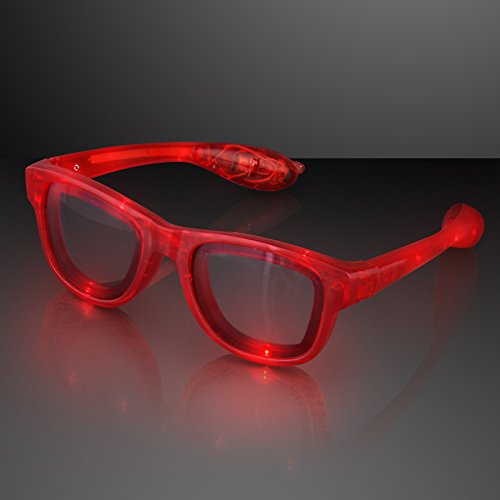 FlashingBlinkyLights Red Cool Shades Light Up LED Party Sunglasses