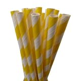 Paper Straws Pack of 50 Yellow