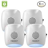 Hoontâ„¢ Indoor Plug-in Ultrasonic Pest Repeller with Night Light - Pack of 4 - Eliminate All Types of Insects and Rodents [UPGRADED VERSION]