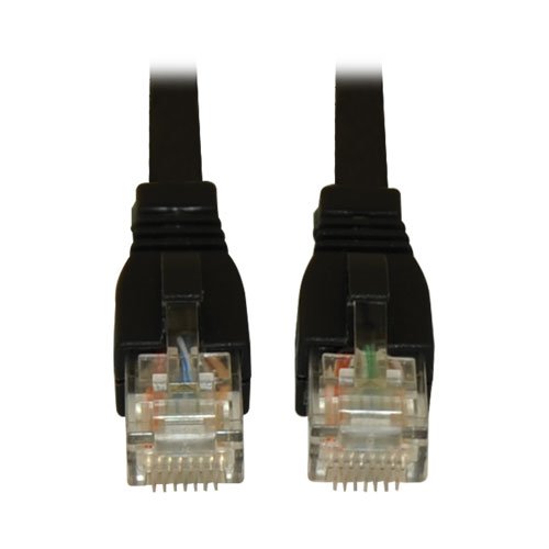 TRIPP LITE Augmented Cat6/Cat6a Snagless 10G Patch Cable RJ45, Black, 5-Feet (N261-005-BK)