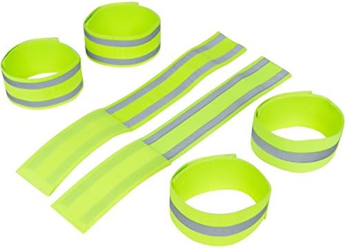 3 Pairs of Adjustable Reflective Bands That Can Be Worn on Ankles, Wrists, or Arms While Running, Cycling, Walking, or Hiking