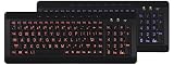 iMBAPrice Large Font Print USB LED Backlit Keyboard, Orange and Blue (IMBA-LOB-BKB)