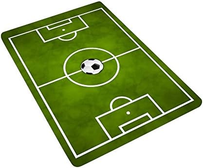 Soccer Field Ground Area Rug, Football Soccer Field Play Modern Carpet Floor Rugs Mat for Children Kids Home Living Dining Room Playroom Decoration size 50x80cm