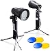 LimoStudio 2 Sets Photography Continuous LED Portable Light Lamp for Table Top Studio with Color Filters, Photography Photo Studio, AGG1501
