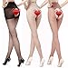 Women’s Sexy Sheer Crotchless Pantyhose - Push-up Satin Open Crotch Free Tights - Reinforced Toe (3 Pair 15D Multicolor)