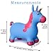 Kiddie Play Horse Hopper Unicorn Inflatable Ride On Bouncy Animal Hoppity Hop Toy for Kids (Pump Included)