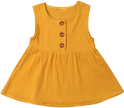 Toddler Baby Girls Sleeve Solid Ruffled Vest Shirt Tops
