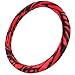 BDK Universal Fit Steering Wheel Cover - (Red Zebra)