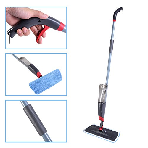 PROSPERLY U.S. Product Spray Mop Cleaner With Replaceable Micorfiber Cloth And Liquid Bottle
