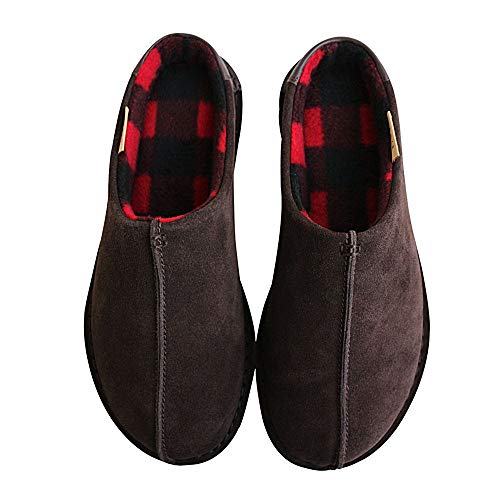 mens suede clog slippers