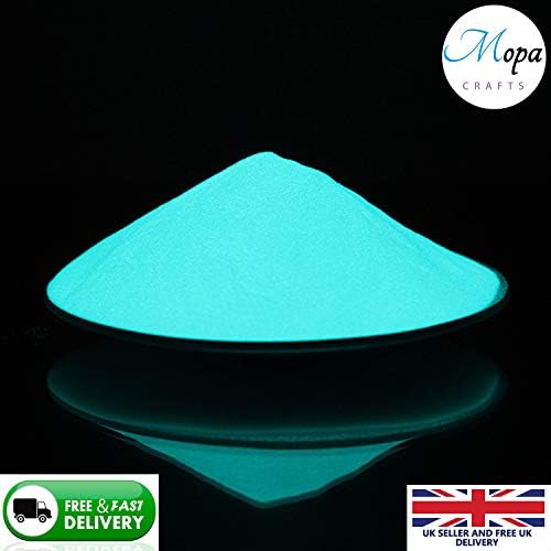 Glow in the Dark Pigment Powder for Pain,Nail,Art,Crafts, Acrylic (25, Aqua Glow)