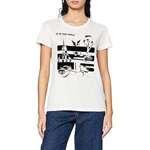G-Star Raw Logo Thistle Graphic Gyre Straight dames T-Shirt
