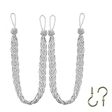 Home Queen Hand Braided Curtain Tie Back, Buckle