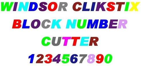 Windsor Block Numbers Clickstix Cutter