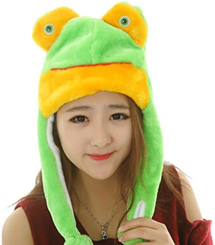 Animal Hat and Scarf Unisex Adult Kids Winter Fleece Soft Fluffy Panda Bear Husky Rabbit Tiger Penguin Plush Short Ski Hats with Ear Flaps Halloween Cosplay Performance Cap - KEYSHINE