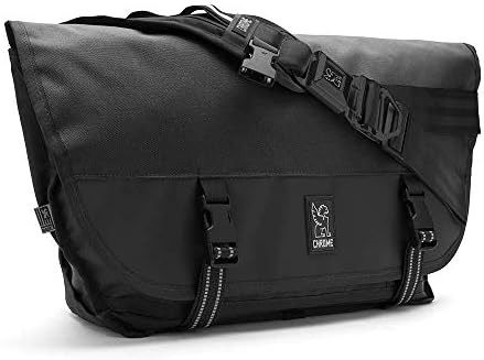 messenger bag with seat belt buckle
