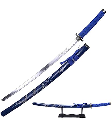 Amazon.com : SZCO 40” Blue Dragon Samurai Katana Sword – Carbon