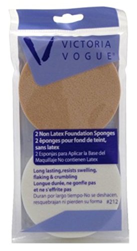 Victoria Vogue Round Sponge Non-Latex 2 Count Foundation (2 Pack)