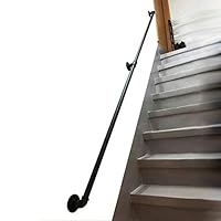 JIAW 1ft-20ft. Safety Stair Railings Wall-Mount Stair Handrail, Decking Railing Complete Kit, Safety Non-Slip Grab Bar,4ft