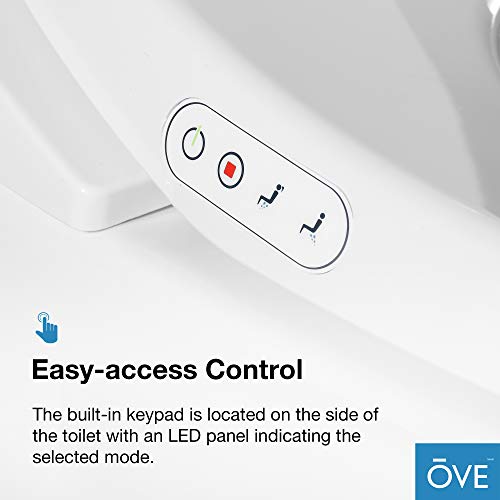 Ove Decors Tuva Bidet Toilet Builtin Tankless Elongated, Automatic Flushing, Heated Seat, Soft