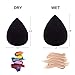 4+1Pcs Makeup Blenders with Cosmetic Sponges & Brushes Cleaner,Foundation Powder Blending Buds,Dry and Wet Used Beauty Muti-colored Blender,Soft Blending Sponge