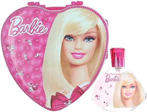 Aire Val Barbie Set de Caso de Metal en forma de corazón y Eau de Toilette, 100 ml