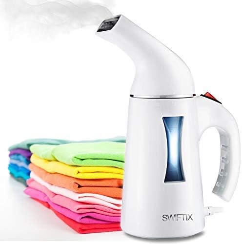 SWIFTIX Handheld Fabric Steamer with Fast Heat-Up and Automatic Shut Off Powerful & Compact Portable Garment Clothing Steamer for Travel & Home