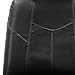FH Group Car Seat Cover Cushion - 2 Pack Seat Covers for Cars Trucks SUV, (Black) Rome Faux Leather Car Seat Cushions, Waterproof Car Seat Cover Cushion, Universal Fit Car Seat Protector