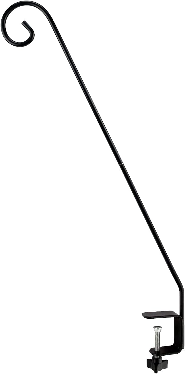 Outdoor Hanging Brackets - MIXXIDEA Heavy Duty Deck Rail Pole Deck Hook, Extensible and Adjustable Deck Hook for Hanging Bird Feeder, Plants, Suet Baskets,Wind Chimes,Lanterns