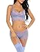 Avidlove Women’s 2 Piece Lingerie Sets Lace Babydoll Mini Bodysuit Sleepwear with Garter Belt