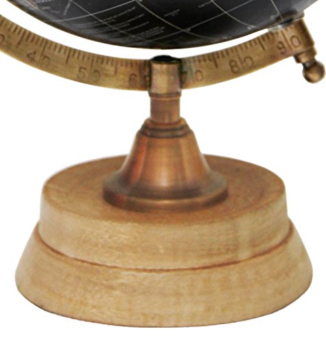 Masterpieceindia Antique Wooden Rotating Globe Decorative