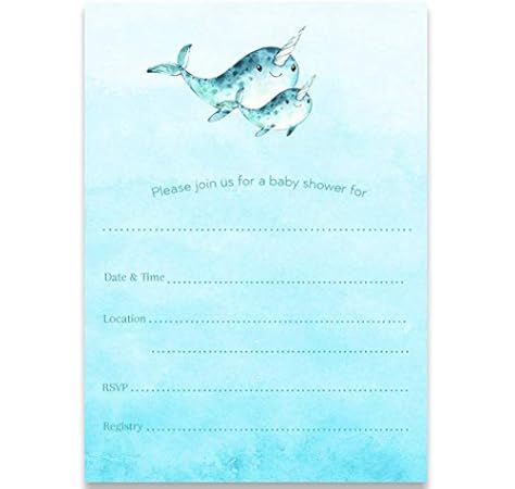 ocean baby shower invitations