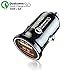 Dual USB Car Charger Adapter: Fast Charging 36W /6A Cigarette Lighter Power Outlet for Phone / Device - Charge Apple iPhone 5, 6, 7, 8 X ,Plus, iPad 2, Mini, Samsung Galaxy s8, s7, Android Smartphones