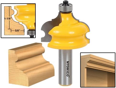 Yonico 16127 - Architectural Molding Router Bit, Classical & Bead - Height 1-1/8", Depth: 5/8" - 1/2" Shank - Image 3