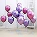 Captank Purple Metallic Balloons Rose Red Balloons Arch Garland Kit 60 pcs Chrome Silver Metallic Latex Light Purple Balloons Pink Balloon kit:16ft Balloon Strip Tape 100 Balloon Dot Glue …