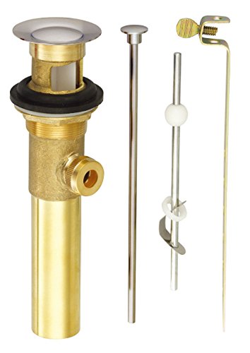 Danze D495002BN Metal Pop-Up Lavatory Drain Assembly with Lift Rod and Overflow, Brushed Nickel (Renewed)