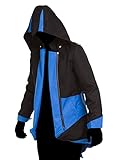TEENTAGE Assassin's Creed 3 Connor Kenway Hoodie Jacket,Black and Blue,Men-X-Large