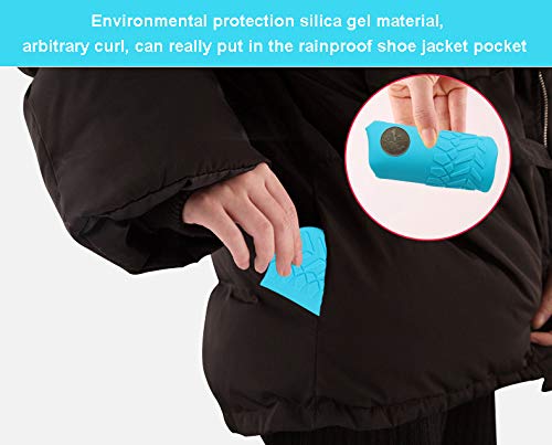 LESOVI Shoe Covers Silicone Waterproof - Men/Women Covers for Shoes - Waterproof Shoe Covers - Home/Carpet/reusable/Outdoor/Walking/Boot -Reusable Non Slip Grip -Durable (White, Extra Large(12-15))
