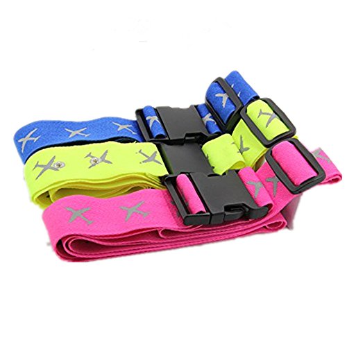 IREALIST Adjustable Travel Luggage Strap Packing Belt,Luggage Straps Suitcase Belts Security Straps (Red)