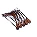 Ezihom Clothes Hangers Gugertree Wooden Suit Hangers with Extra-Wide Shoulder, Retro Finish, Wood Coat Hangers, Pant Hangers, 5pcs/Pack