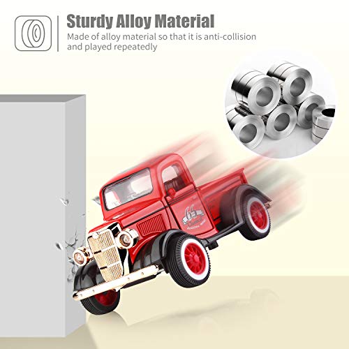 image for Geyiie Small Cars Toys for Toddlers, Pull Back Vehicles Classical Cars