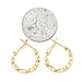 Followmoon 18K Gold Plated Women's Rope Hoop Earrings 20mm-50mm (20mm Rope Hoop Earrings)