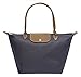 Korvara Women's Tote Bag, Premium Nylon and Vegan Saffiano Leather Shoulder Handbag, Blue, Large