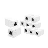 UGREEN RJ45 Coupler 10 Pack in Line Coupler Cat7 Cat6 Cat5e Ethernet Cable Extender Adapter Female to Female (White)