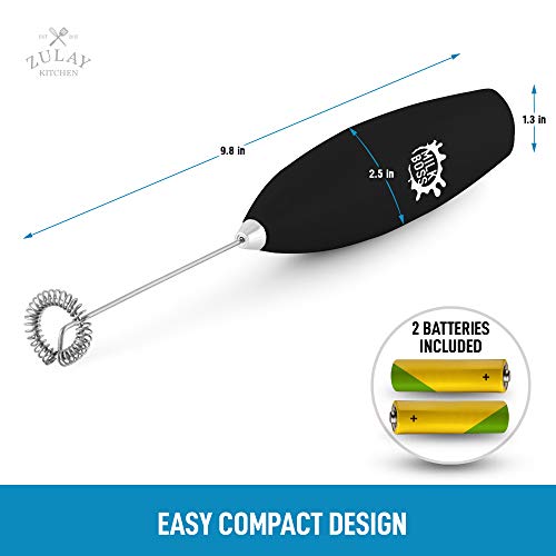 Zulay Milk Boss (Batteries Included) Milk Frother Electric Foam Maker