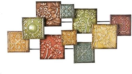 LiamWall Sculpture Abstract Hand Painted Metal 20"X41" Colorful