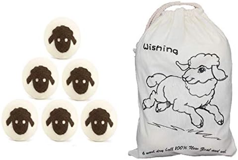 wishing Moon Lamp 3D£¬ 3D Print LED Moon Light for Kids Gift Christmas Gifts Kid Bedroom Decor Lights (DE-WP0004-6-Pack-Dryer-Balls-1)