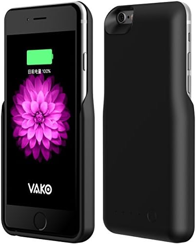 iPhone 6 Battery Case, VAKO 5000 mAh iPhone 6s Battery Charger Case, Power Bank Case Rechargeable Protective Case for iPhone 6S (4.7 inch) (Black)